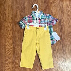 Ralph Lauren Multicolor Plaid Shirt with Yellow Accent